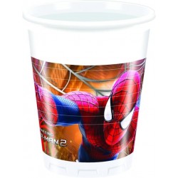 8 Gobelets plastique Spiderman