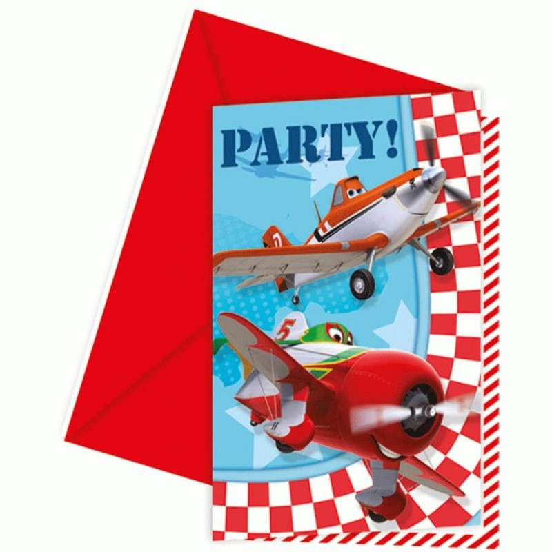 Cartons Invitations Anniversaire Planes