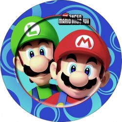8 Assiettes en carton Mario et Luigi