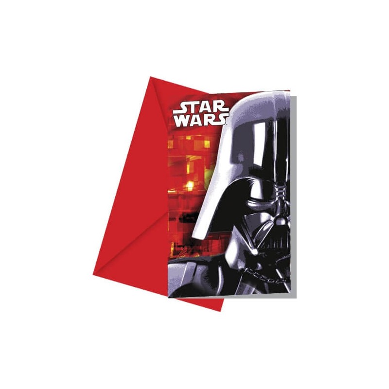 6 Invitations Anniversaire Star Wars