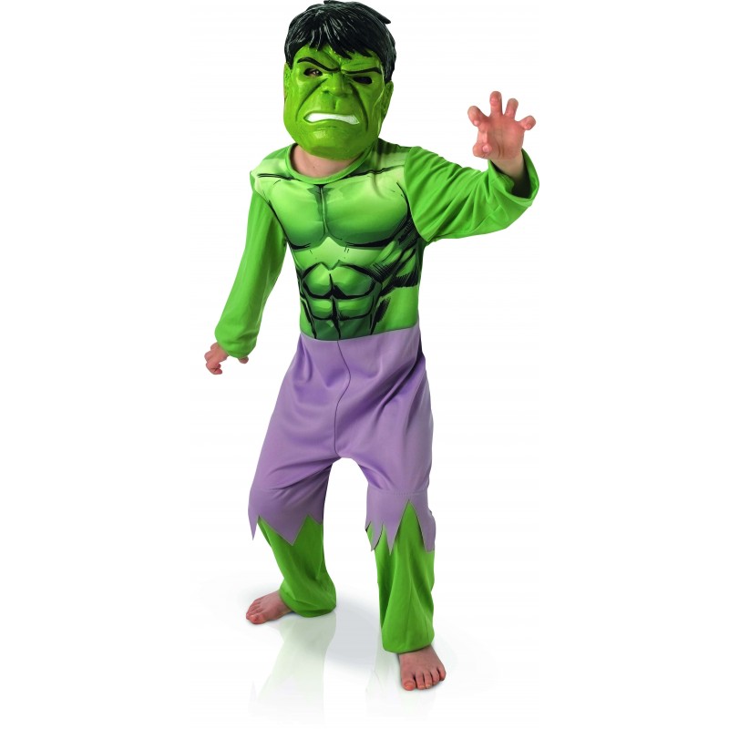 Rubie's Spain 34101 Déguisement de Hulk pour enfant avec poitrine, masque  et gants Taille M