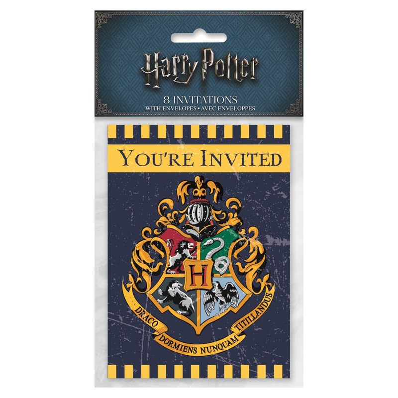 Lot de 8 cartes d'invitation Harry Potter™ - Jeux de Fête