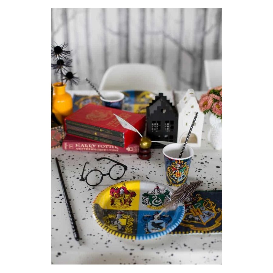 Kaimeilai Harry Potter Vaisselle Anniversaire, 69 Pièces Magicien fête  Fournitures Décorations, Vaisselle Assiette Carton Gobelet Serviette en  Papier Bannière pour Deco Table Magique Sorcier : : Cuisine et  Maison